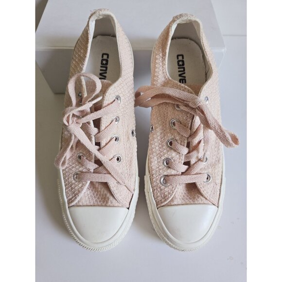 Converse Chuck Taylor All Star Blush Pink Texture Lace Up Women Sneakers Shoes 6 - Picture 7 of 11